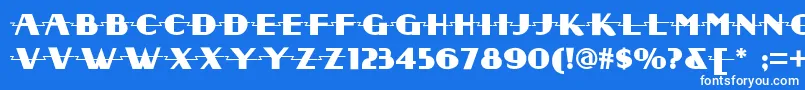 フォントRadio ffy – 青い背景に白い文字