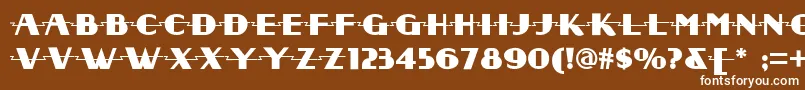 フォントRadio ffy – 茶色の背景に白い文字