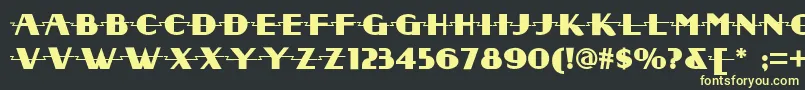 フォントRadio ffy – 黒い背景に黄色の文字