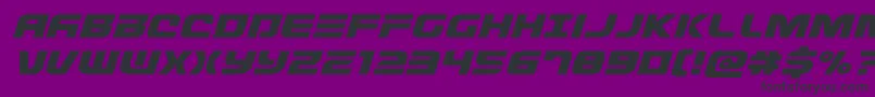 Defconzeroexpandital Font – Black Fonts on Purple Background