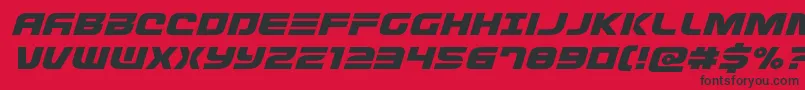 Police Defconzeroexpandital – polices noires sur fond rouge