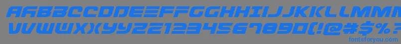 Defconzeroexpandital Font – Blue Fonts on Gray Background