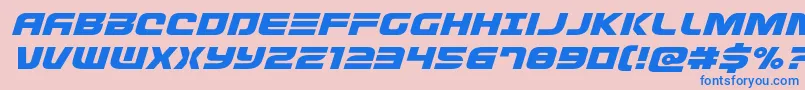 Defconzeroexpandital Font – Blue Fonts on Pink Background
