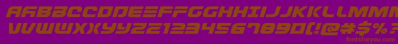 Defconzeroexpandital Font – Brown Fonts on Purple Background