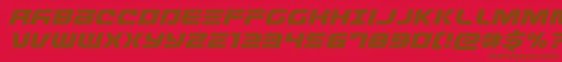 Defconzeroexpandital Font – Brown Fonts on Red Background