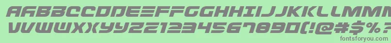 Defconzeroexpandital Font – Gray Fonts on Green Background