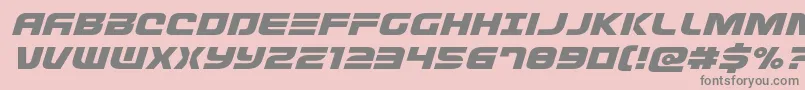 Defconzeroexpandital Font – Gray Fonts on Pink Background