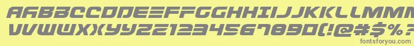 Defconzeroexpandital Font – Gray Fonts on Yellow Background