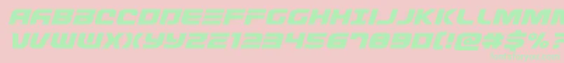 Шрифт Defconzeroexpandital – зелёные шрифты на розовом фоне