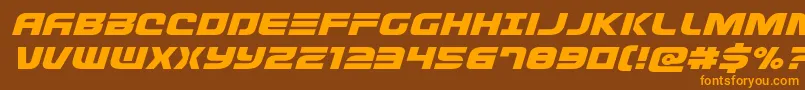 Defconzeroexpandital Font – Orange Fonts on Brown Background