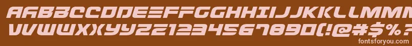 Defconzeroexpandital Font – Pink Fonts on Brown Background