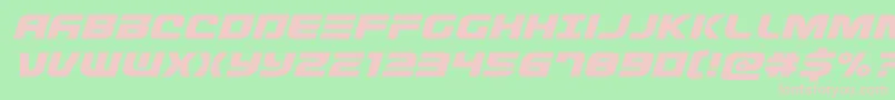 Defconzeroexpandital Font – Pink Fonts on Green Background