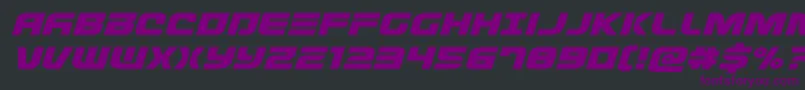 Defconzeroexpandital Font – Purple Fonts on Black Background