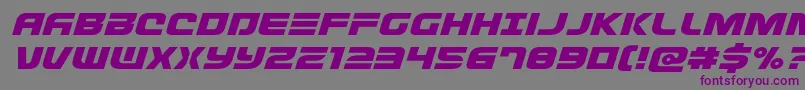 Defconzeroexpandital Font – Purple Fonts on Gray Background
