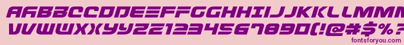 Defconzeroexpandital Font – Purple Fonts on Pink Background