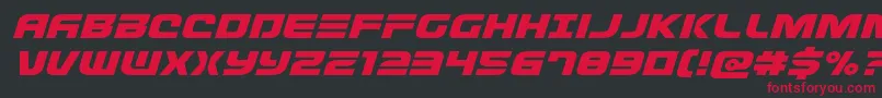Fonte Defconzeroexpandital – fontes vermelhas em um fundo preto