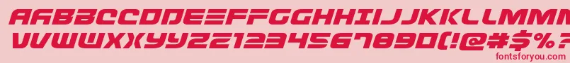 Defconzeroexpandital Font – Red Fonts on Pink Background
