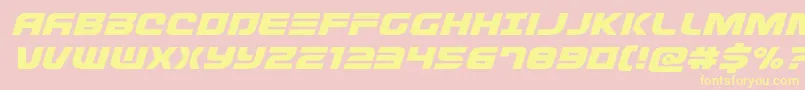 Defconzeroexpandital Font – Yellow Fonts on Pink Background
