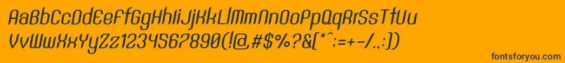 SntAnouvongMediumRegularItalic Font – Black Fonts on Orange Background
