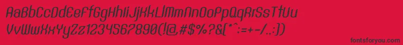 SntAnouvongMediumRegularItalic Font – Black Fonts on Red Background
