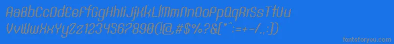 SntAnouvongMediumRegularItalic Font – Gray Fonts on Blue Background