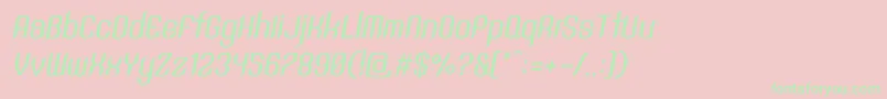 SntAnouvongMediumRegularItalic Font – Green Fonts on Pink Background