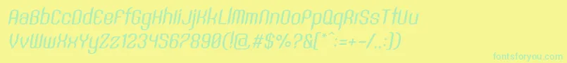 SntAnouvongMediumRegularItalic Font – Green Fonts on Yellow Background