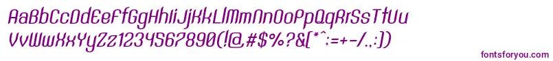 SntAnouvongMediumRegularItalic Font – Purple Fonts on White Background