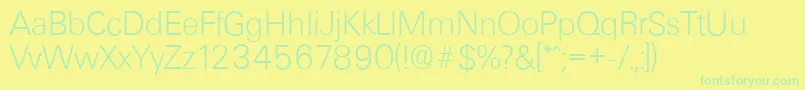 UltimateserialXlightRegular Font – Green Fonts on Yellow Background