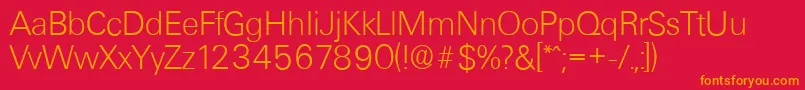 UltimateserialXlightRegular Font – Orange Fonts on Red Background