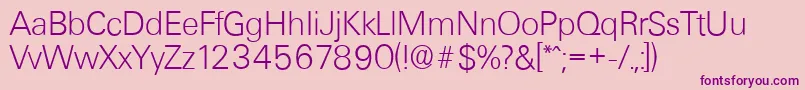 UltimateserialXlightRegular Font – Purple Fonts on Pink Background