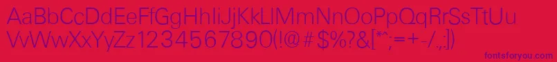 UltimateserialXlightRegular Font – Purple Fonts on Red Background