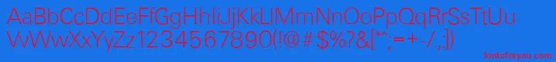 UltimateserialXlightRegularフォントについての詳細 フォントUltimateserialXlightRegular – 赤い文字の青い背景