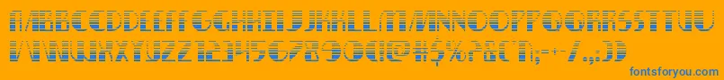 Nathanbrazilgrad Font – Blue Fonts on Orange Background