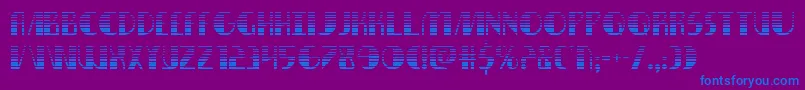 Шрифт Nathanbrazilgrad – синие шрифты на фиолетовом фоне