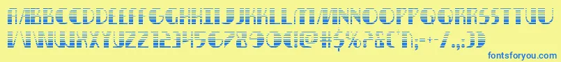Шрифт Nathanbrazilgrad – синие шрифты на жёлтом фоне