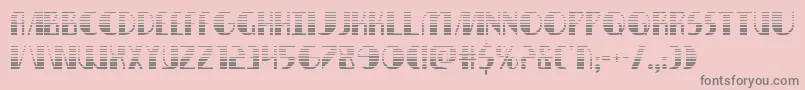 フォントNathanbrazilgrad – ピンクの背景に灰色の文字