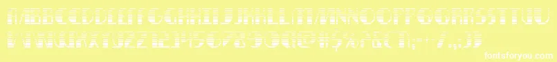 Nathanbrazilgrad-fontti – valkoiset fontit keltaisella taustalla