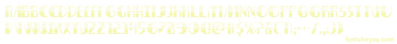 Czcionka Nathanbrazilgrad – żółte czcionki na białym tle