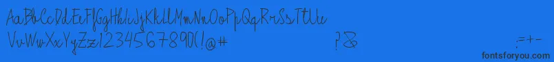 Alagunna Font – Black Fonts on Blue Background