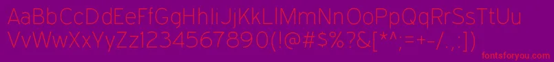 Шрифт ExpresswayxlRegular – красные шрифты на фиолетовом фоне