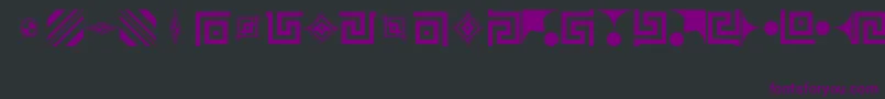Czcionka LinotypeDidotOrnamentsTwo – fioletowe czcionki na czarnym tle