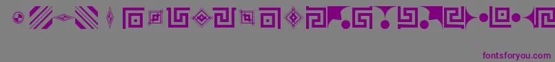 フォントLinotypeDidotOrnamentsTwo – 紫色のフォント、灰色の背景