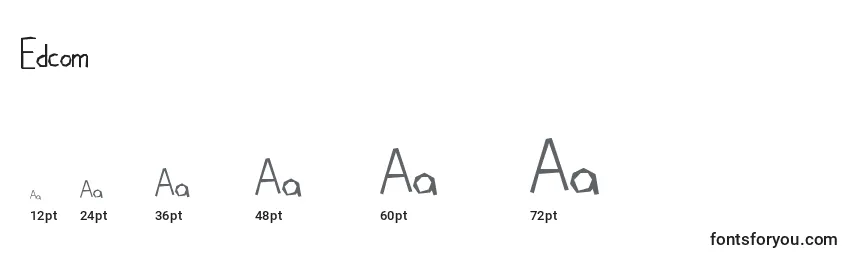 Edcom Font Sizes