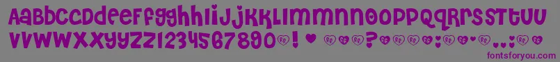 Cheri Font – Purple Fonts on Gray Background