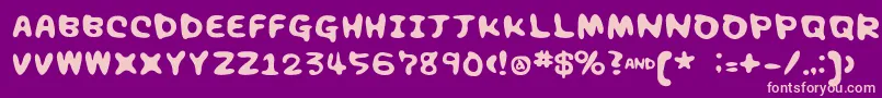 Chocolate Syrup Font – Pink Fonts on Purple Background