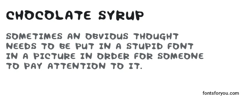 Schriftart Chocolate Syrup
