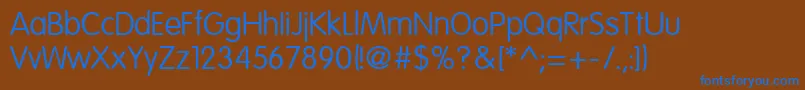 EsfRoundedNormal Font – Blue Fonts on Brown Background