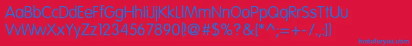 EsfRoundedNormal Font – Blue Fonts on Red Background