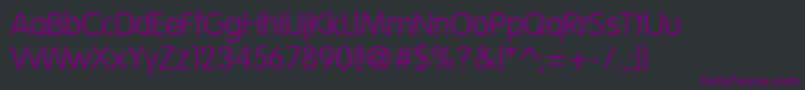 EsfRoundedNormal Font – Purple Fonts on Black Background